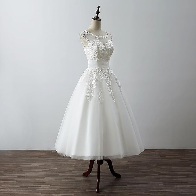 Wedding Dress 2026 Summer New Style Pure Color Elegant Fashion Dress Lace Simple Mid-Length Sleeveless Wedding Dress Wedding Dress 2026 Summer New Style Pure Color Elegant Fashion Dress Lace Simple Mid-Length Sleeveless Wedding Dress