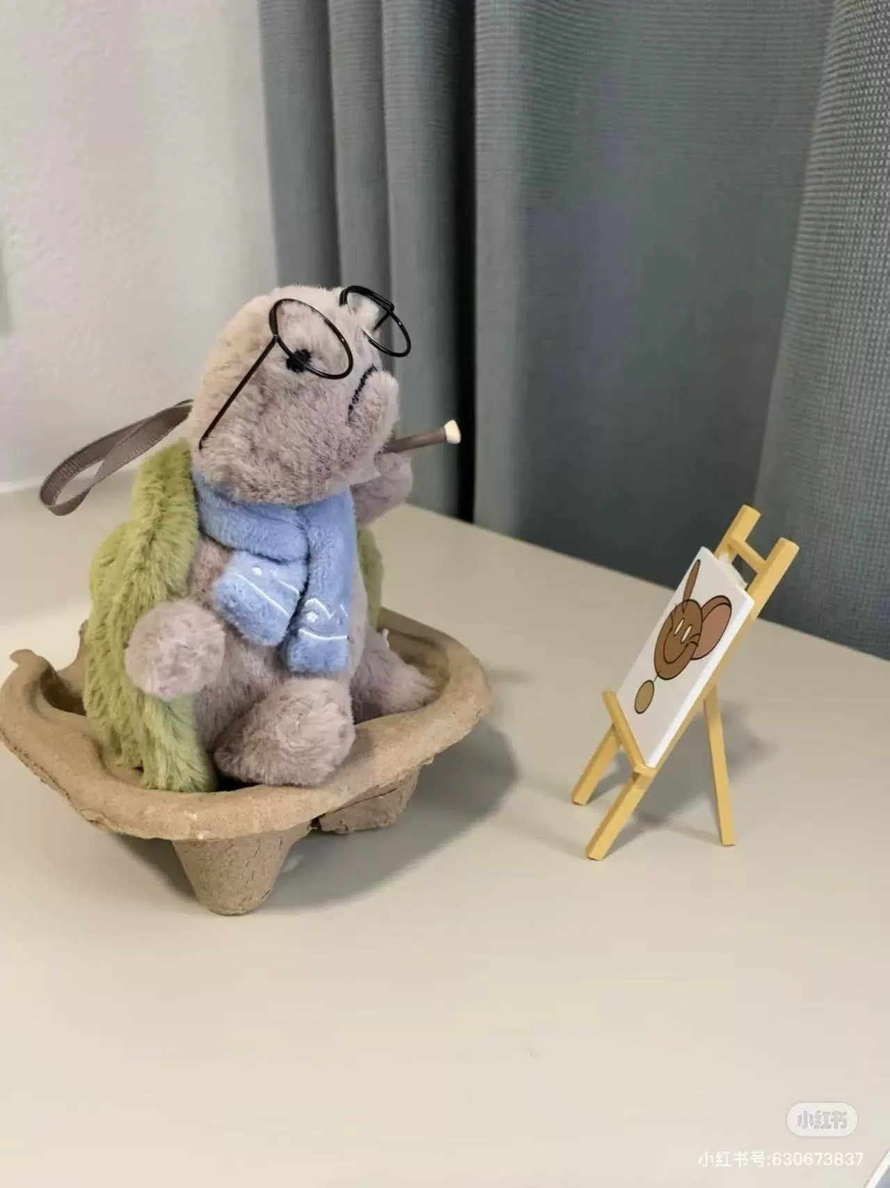 Cotton pendant, tennis rabbit
