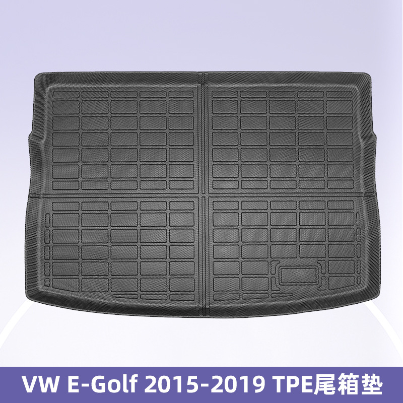 Aplicable a VW E-Golf 2015 - 2019 TPE Foot Cojín 3D para todo el tiempo Cojín del respaldo