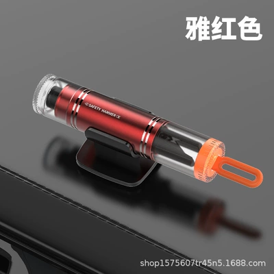 Qəza çəkici emergency survival hammer with cutting - alloy-steel-window-breaker-metallic-red