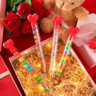 Love Head Pet Blow Molding Tube Christmas Decoration Candy Packaging Tube