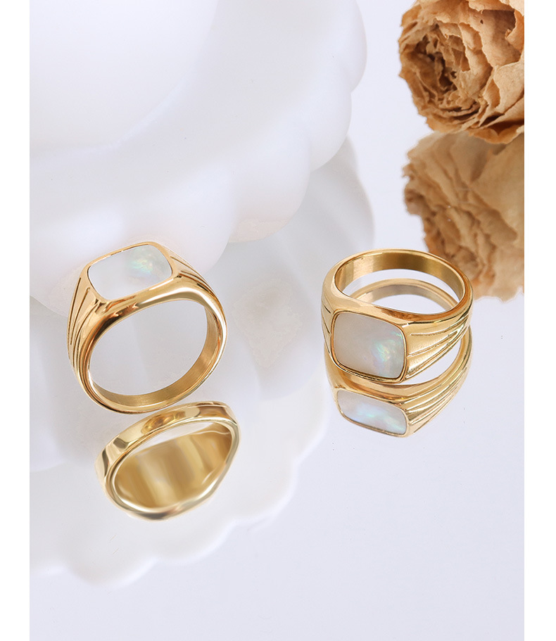 Plating Design Fashion Style Korean Light Luxury Niche Irregular Hip Hop Popular Stainless Steel 18k Jewelry