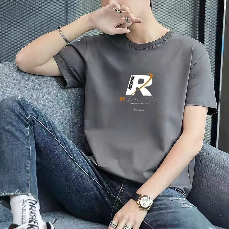 2025 мужская футболка с коротким рукавом летняя нижняя рубашка с круглым вырезом