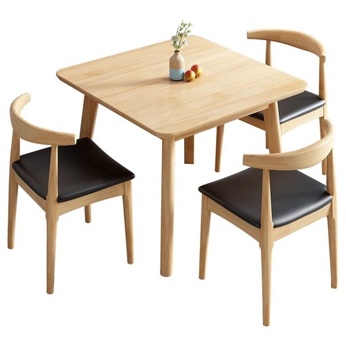 Nordic solid wood dining table and chair combination small square table square home small apartment chess and card table rental house simple dining table