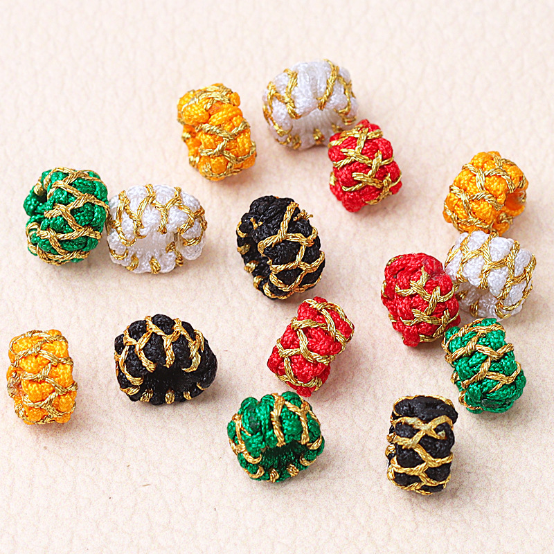 Longlin Knot Coil DIY Hand Rope Necklace Decorative Accessories Hand-Woven Year of the Dragon Five Elements Color Button Knot Wholesale Longlin Knot Coil DIY Hand Rope Necklace Decorative Accessories Hand-Woven Year of the Dragon Five Elements Color Button Knot Wholesale