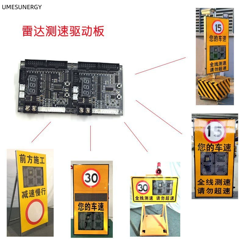 Экран измерения скорости радара, панель драйвера, прибор обратной связи, заводская зона, высокоскоростная вертикальная скорость