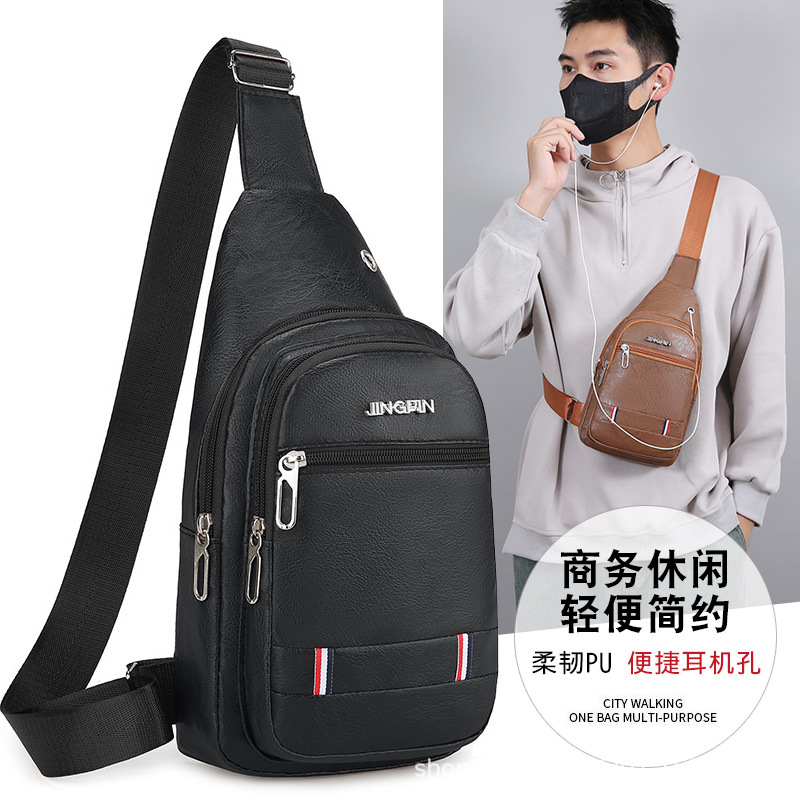 Cross-Border New Chest Bag Men's Bag Multi-Functional Travel Outdoor Backpack Leisure Sports Shoulder Bag Men's Crossbody Bag