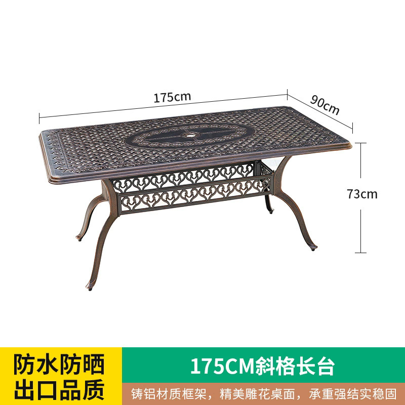 Mesa y silla al aire libre de cafeteria casuales al aire libre simple impermeable anticorrosivo balcón jardín mesa y silla combinación image 29