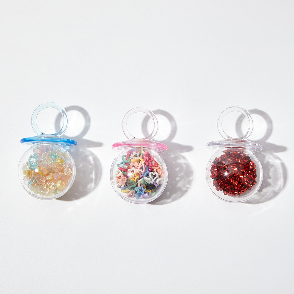 Mini caja de dulces en forma de chupete transparente babyshower para la decoración del banquete caja de embalaje pequeña creativa