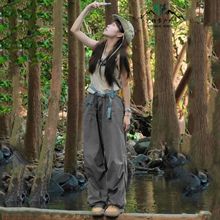 大牌深灰工装裤女2025新款夏户外爬山穿搭速干防晒徒步运动冲锋裤