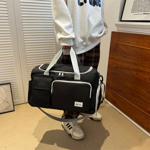 2024 New Travel Bag Oxford Cloth Handbag with Shoes Large Capacity Dry and Wet Separation Gym Bag Yoga Bag