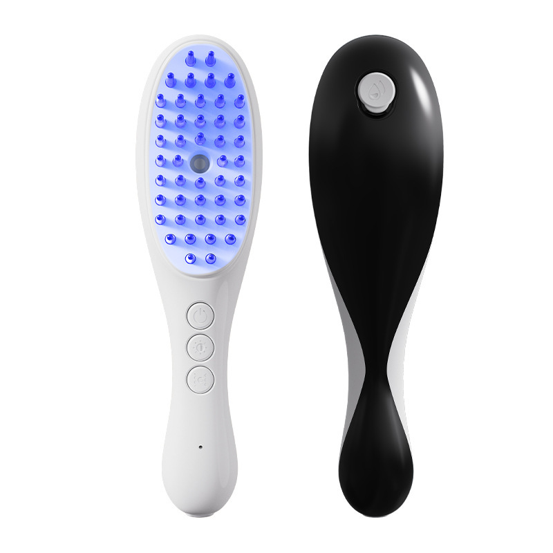 クロスボーダー電気マッサージコーム抗脱毛経絡ヘッドマッサージャー赤色光ヘアケアコーム液体ガイドヘアマッサージコーム|undefined