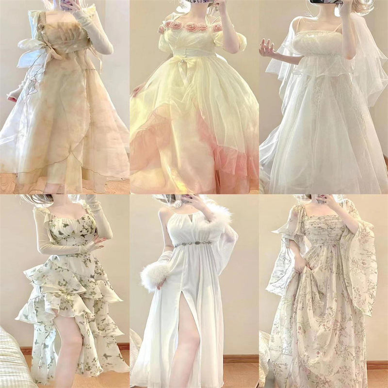 13ラインホットガールAラインスカートフレンチ2024夏ドレス高級ドレス女性供給|undefined