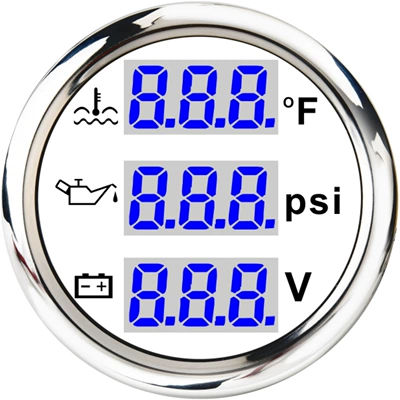 automobile instrument | Car Instrument - cx6188-blue-psi-white-plate