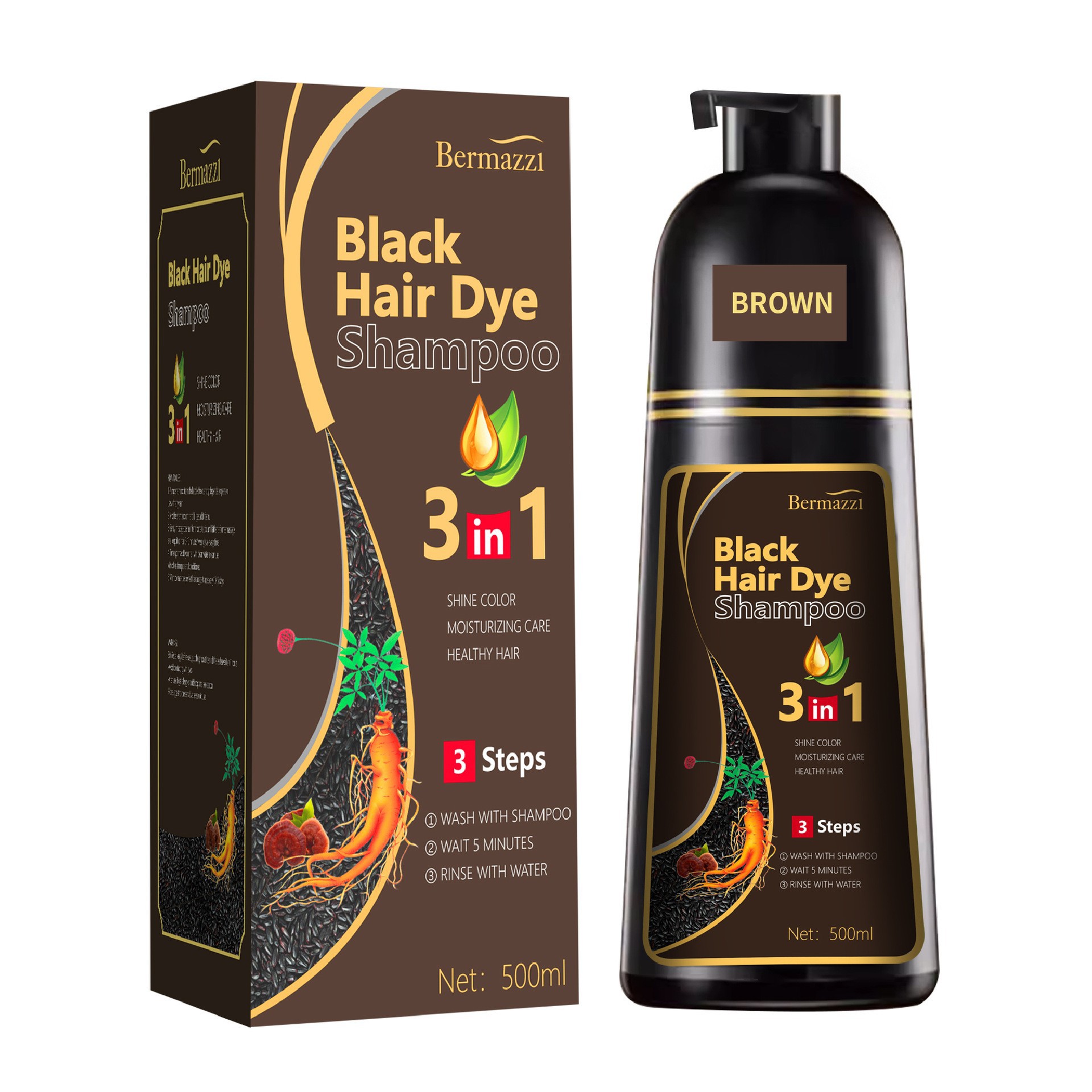 Fábrica transfronteriza un tinte de cuero cabelludo negro sin manchas tinte de espuma tinte de cabello crema de color blanco a negro para cubrir el cabello blanco