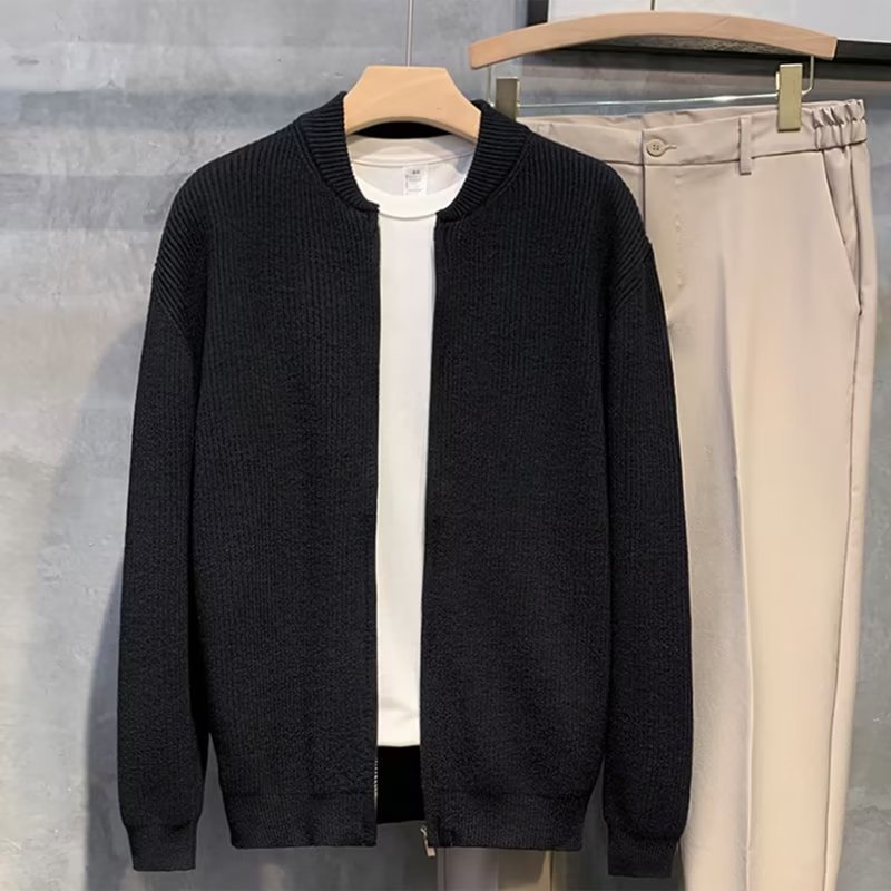 Design cardigan with zipper