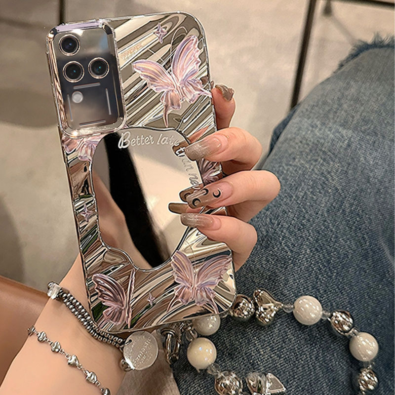 Suitable for Vivos18Pro Mobile Phone Case, High-End All-Inclusive Vivos17 Classy Case S16 Cute Pastel Butterfly