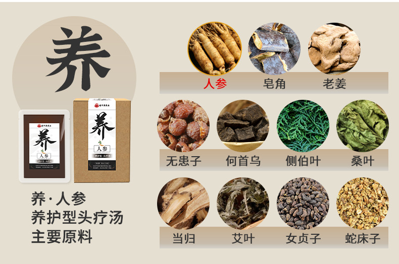 Herbal Head Therapy Soup Pack No-Brew Hair Wash Sachets 40mL x 10 Nourishing Type specifications
