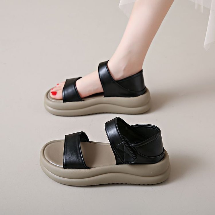 Sandallas romanas de fondo plano suave para mujeres 2026 nuevo verano versátil no cansado pies viajes sandallas de playa