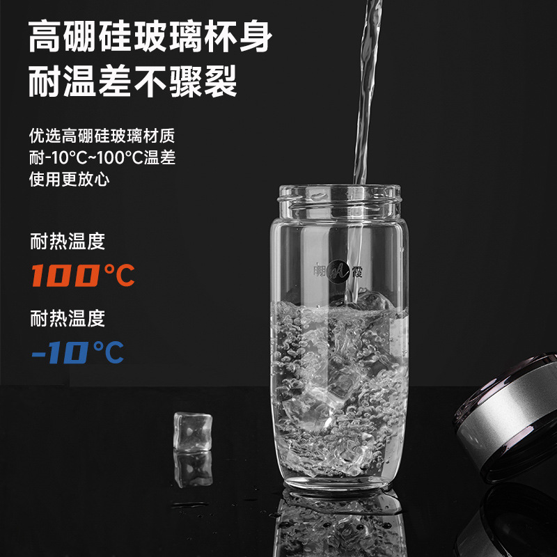 明霞單層玻璃杯家用透明水杯便攜車載鵝蛋杯開業商務禮品杯子批發