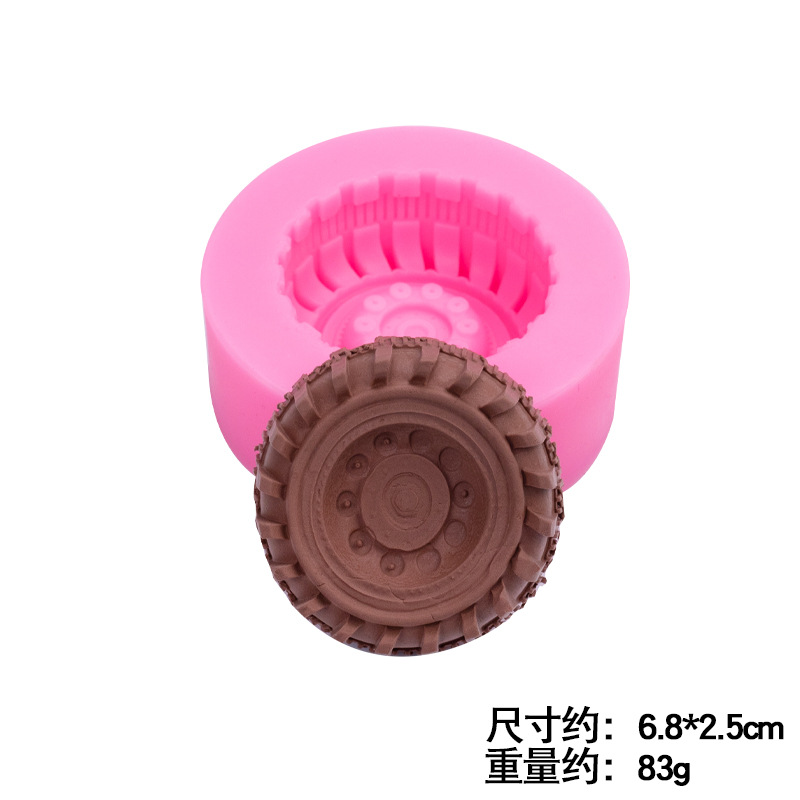 Neumático de coche fondant molde de silicona decoración de la torta de chocolate molde de hornear mesa de postre europeo decoración en stock