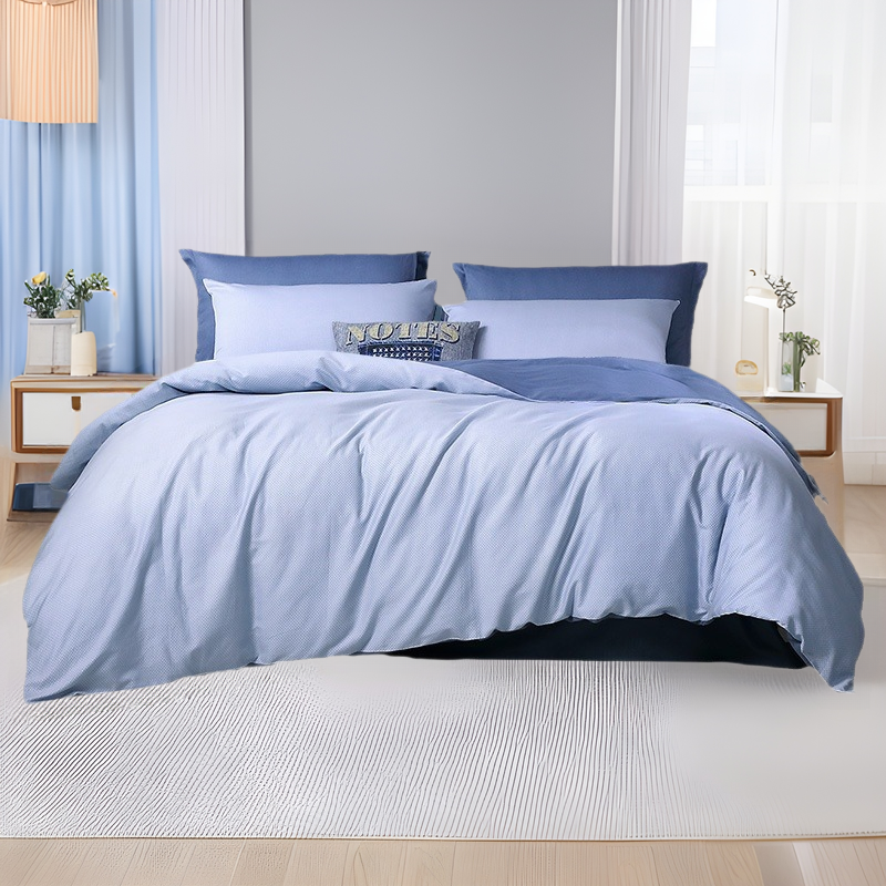 Fuanna home textile four-piece cotton pure cotton simple bed sheet quilt cover pure cotton single double bed supplies