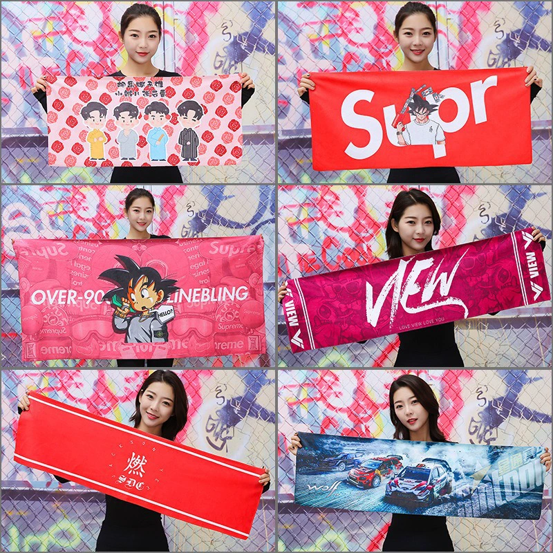 Спортивные полотенца с индивидуальным логотипом, креативные баннеры для спортзала, баскетбола, хип-хопа, баннеры для болельщиков, полотенца DIY с собственным дизайном.