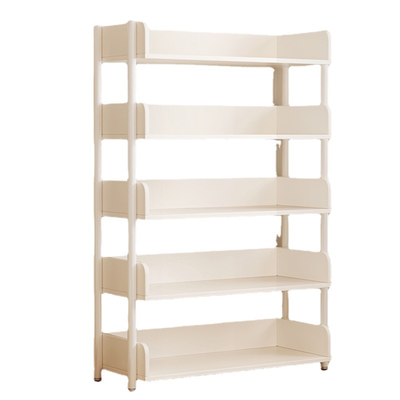 Estante de almacenamiento de lectura Estante simple Estante de piso Estante de almacenamiento de sala de estar de arte de hierro Estante Estante para libros de dormitorio doméstico