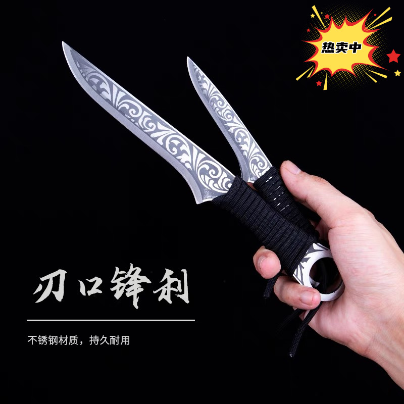 爆款战艇小刀便携露营野外求生户外子母龙刃剔骨厨房用品手把肉刀