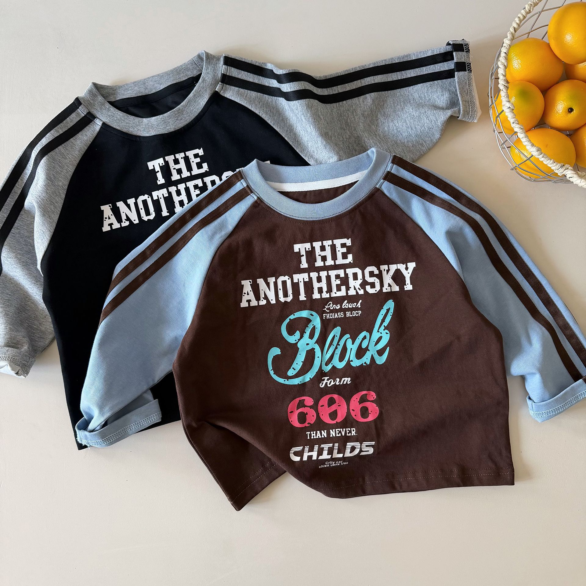 Mountain View Children's Long Sleeve T-shirt, Boys' And Girls' Raglan...