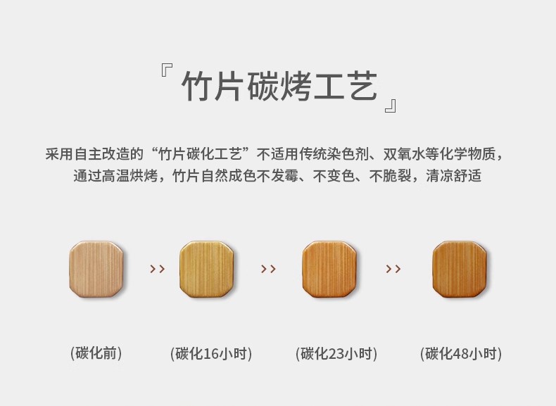 Car Seat Cushion Bamboo Mat Summer Cooling Pad Single Piece for Truck and Car Breathable Bamboo Mat Universal