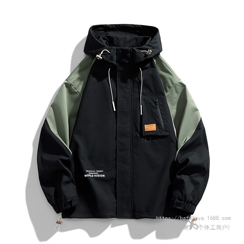 2023 Autumn New Mountain Style Outdoor Large Size Jacket Trendy Casual Couple Workwear Jacket Men's Windbreaker Jacket
