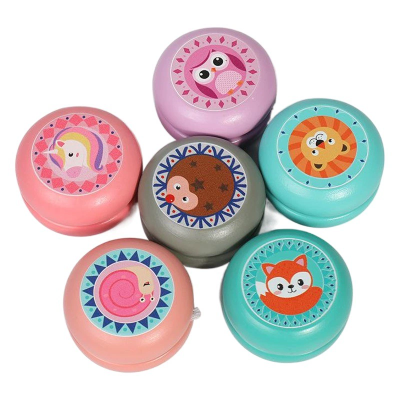 Детские Мультяшные качели с животными Йо-Йо, милые деревянные йо-йо, детский сад, развивающая Классическая ностальгическая игрушка