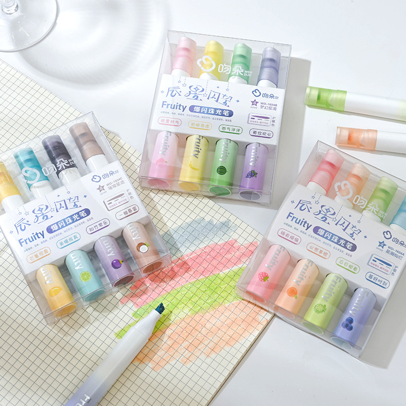 Nuevo flash de alto valor de los estudiantes de alto valor de la cara cuentas de mano color pintura marca trazos clave para hacer papelería de lápiz