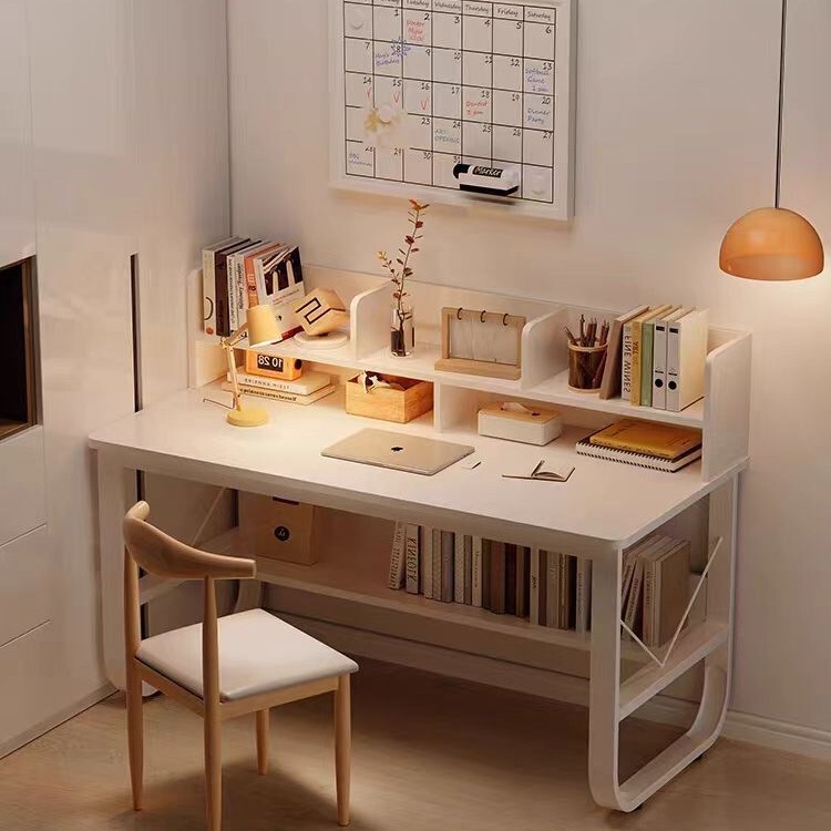 Computer Desk with Bookshelf Integrated Home Simple Rental House Desktop Student Bedroom Study Writing Desk Office Desk Computer Desk with Bookshelf Integrated Home Simple Rental House Desktop Student Bedroom Study Writing Desk Office Desk