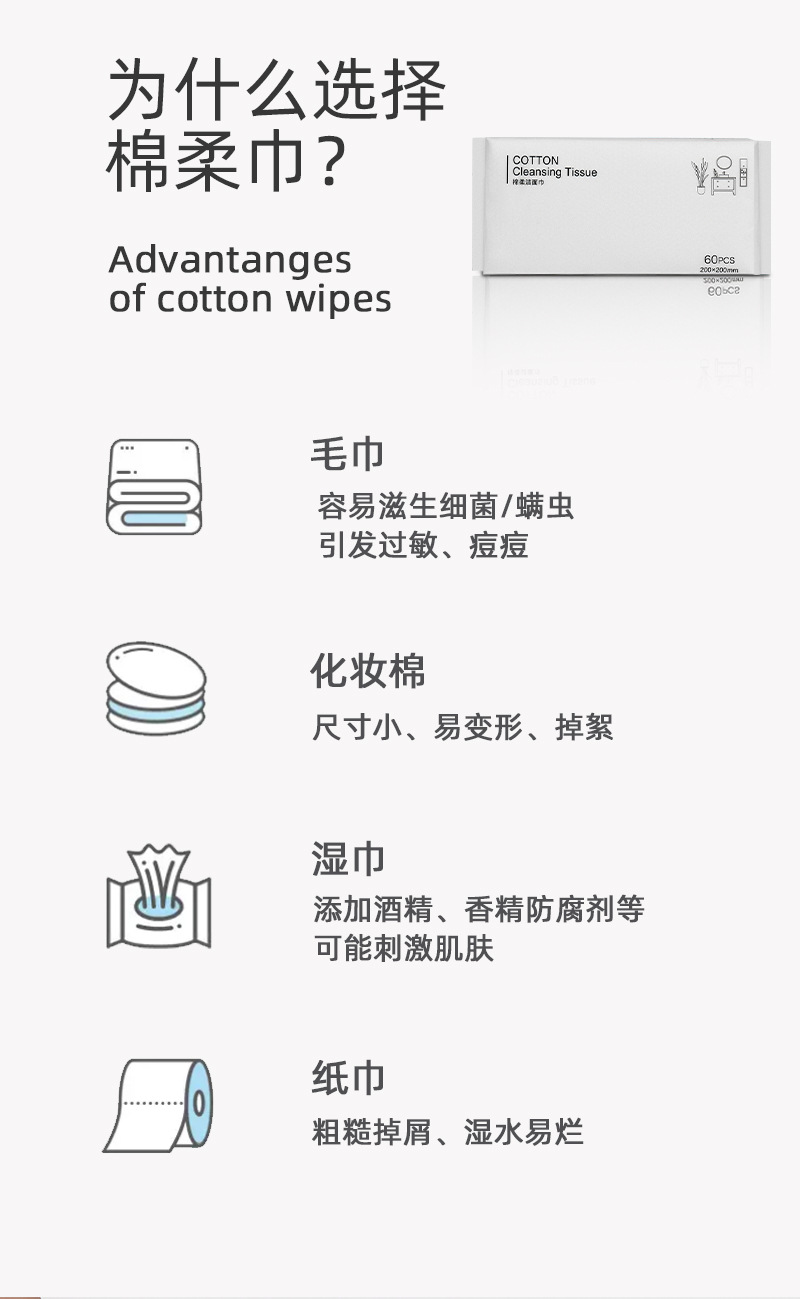 洗脸巾女男纯棉一次性洁面巾化卸妆棉柔巾擦脸纸专用抽