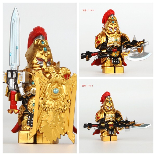 Foreign Trade Goods Warhammer 40K Series Emperor's Chariot Guards Blade Warrior Minifigure Assembled Building Block Toy Bag