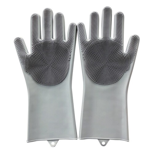 Silicone gloves, multi-functional household gloves, pet bathing gloves, kitchen cleaning and dishwashing gloves for women, thickened kitchen gloves