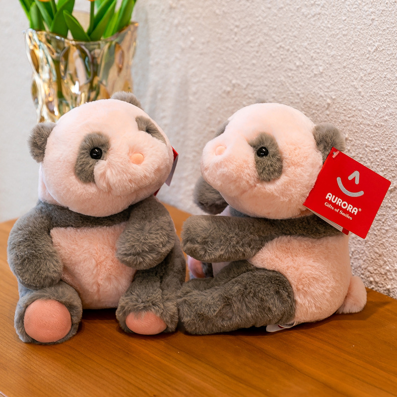 AURORA lindo cachorro de panda peluche muñeca panda muñeca niño regalo de cumpleaños muñeca al por mayor