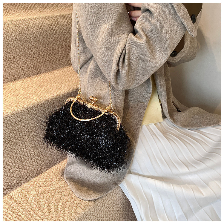 A trendy and fashionable women's 2024 autumn new chain crossbody bag, a Korean-style hand-held shell bag undefined