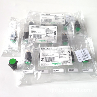 Plastic one-piece round self-resetting button with light XB6EAW3B1F button self-pin 16mm