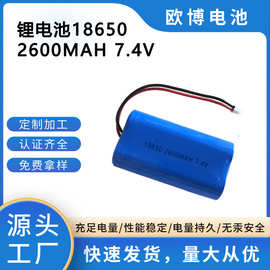 推荐热卖款18650锂电池组2600mah-7.4V风扇电池 暖手宝电池