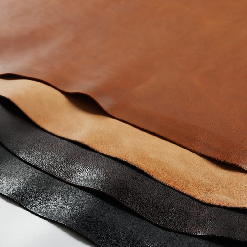 意大利LPA进口Bai Mist甩纹牛皮重油脂Mbox 植鞣革 手工皮料