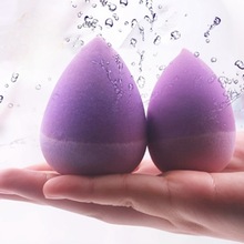 硅胶涂层款化妆海绵粉扑干湿两用美妆蛋水滴斜切彩妆工具热销定妆