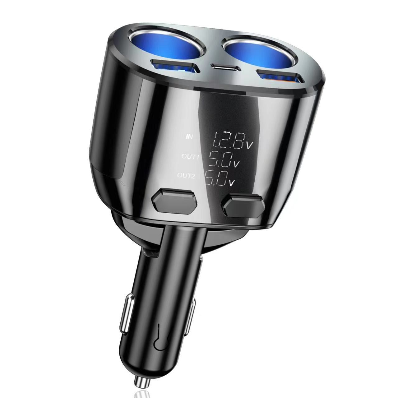 Car Charger Super fast charge one to three car charger cigarette lighter conversion plug multi-function extension interface PD,