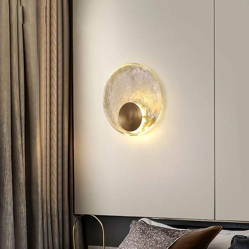 Espejo moderno dormitorio de diseño postmoderno baño simple diseño de cabezal de cama lujoso nueva lámpara de pared faro nórdico