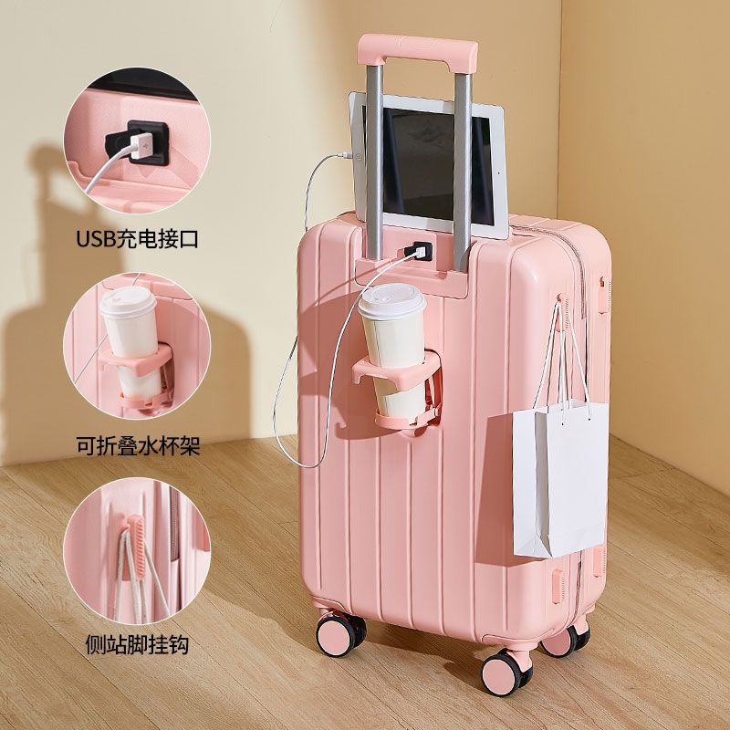 Caja de la carretilla del equipaje para las mujeres 20 pulgadas 2023 nueva carga de gran capacidad 24 de embarque Contraseña de Viaje Funda de cuero para los hombres 26