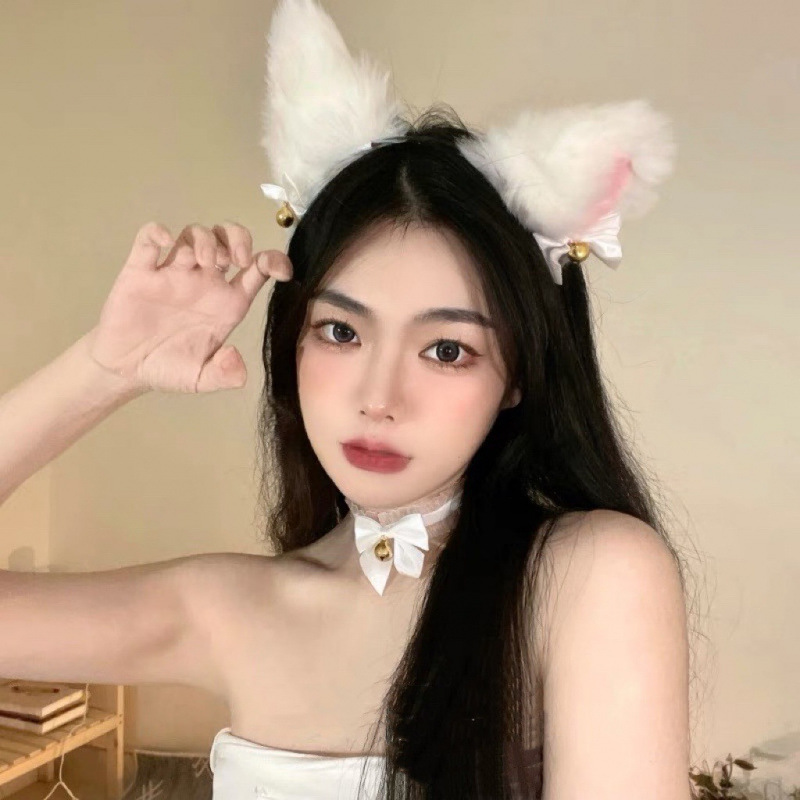 (カチューシャの首輪) 猫耳の鈴のカチューシャ女小野にゃんこのウサギのカチューシャが新年を過ぎました。|undefined