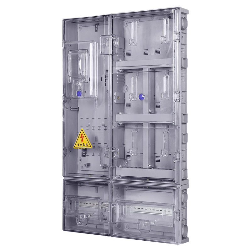 Factory wholesale outdoor plastic meter box 12 household distribution box plastic transparent metering box electric energy metering box