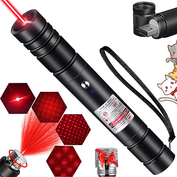 Flashlight with laser, aluminum alloy, training, pet
